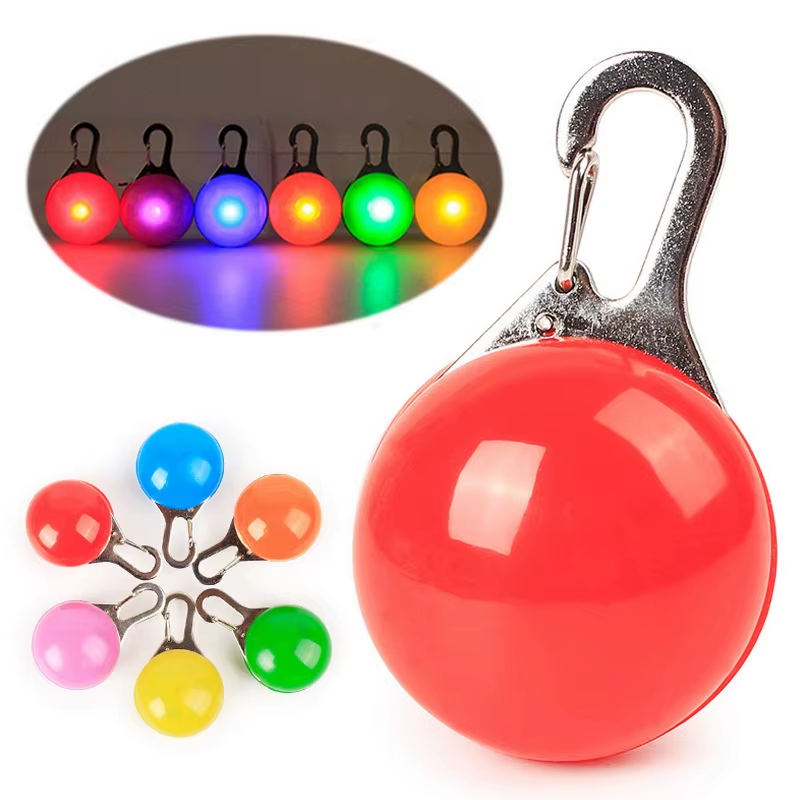 Clip-on pet collar lights in several colors