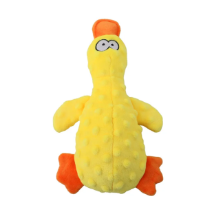 Squeaky Duck Crinkle Plush Dog Chew Toy