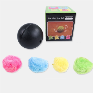 Motorized ball with four plush covers and box
