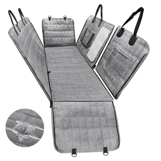 Grey rear-seat hammock with side flaps