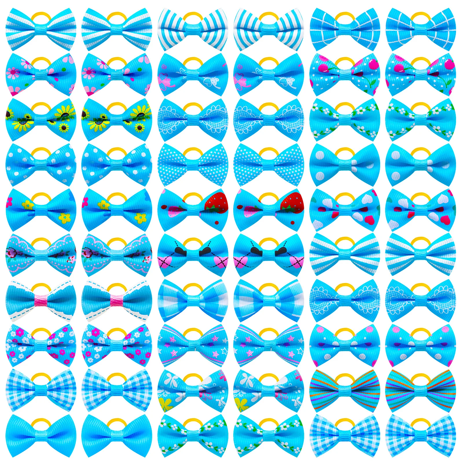 Blue bow assortment