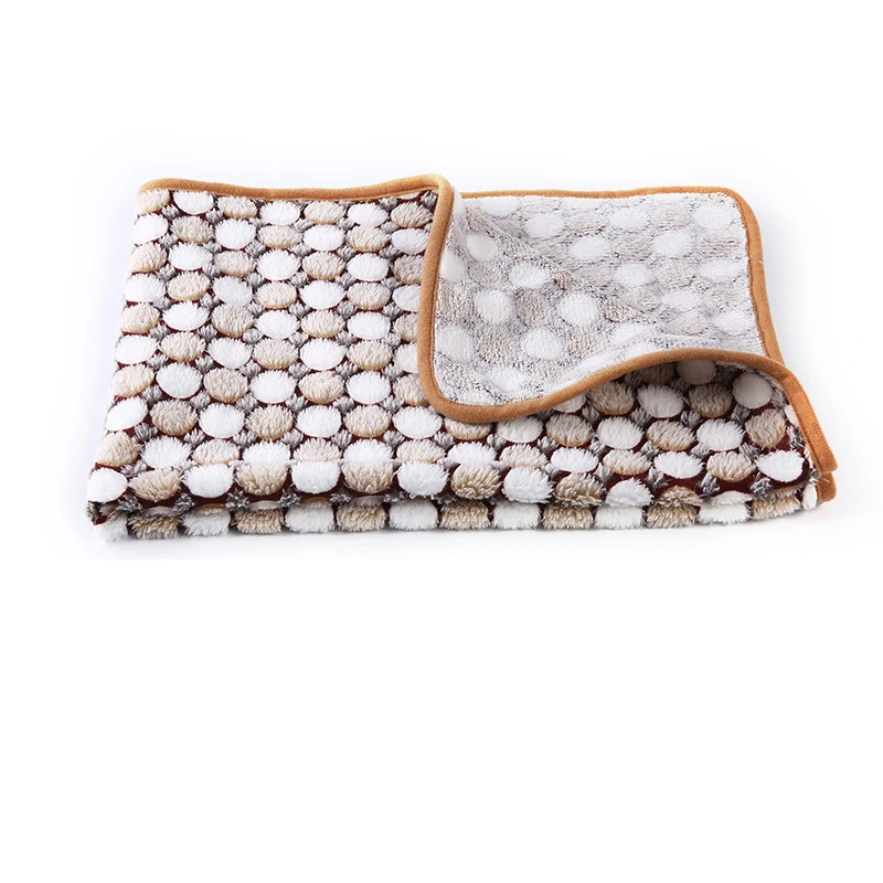 Coffee polka-dot blanket