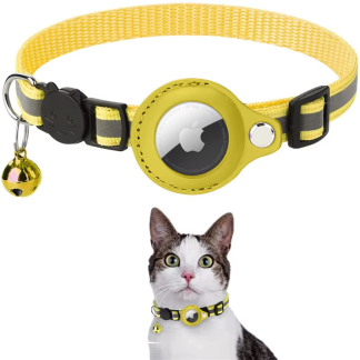 Reflective AirTag Cat Collar with Bell