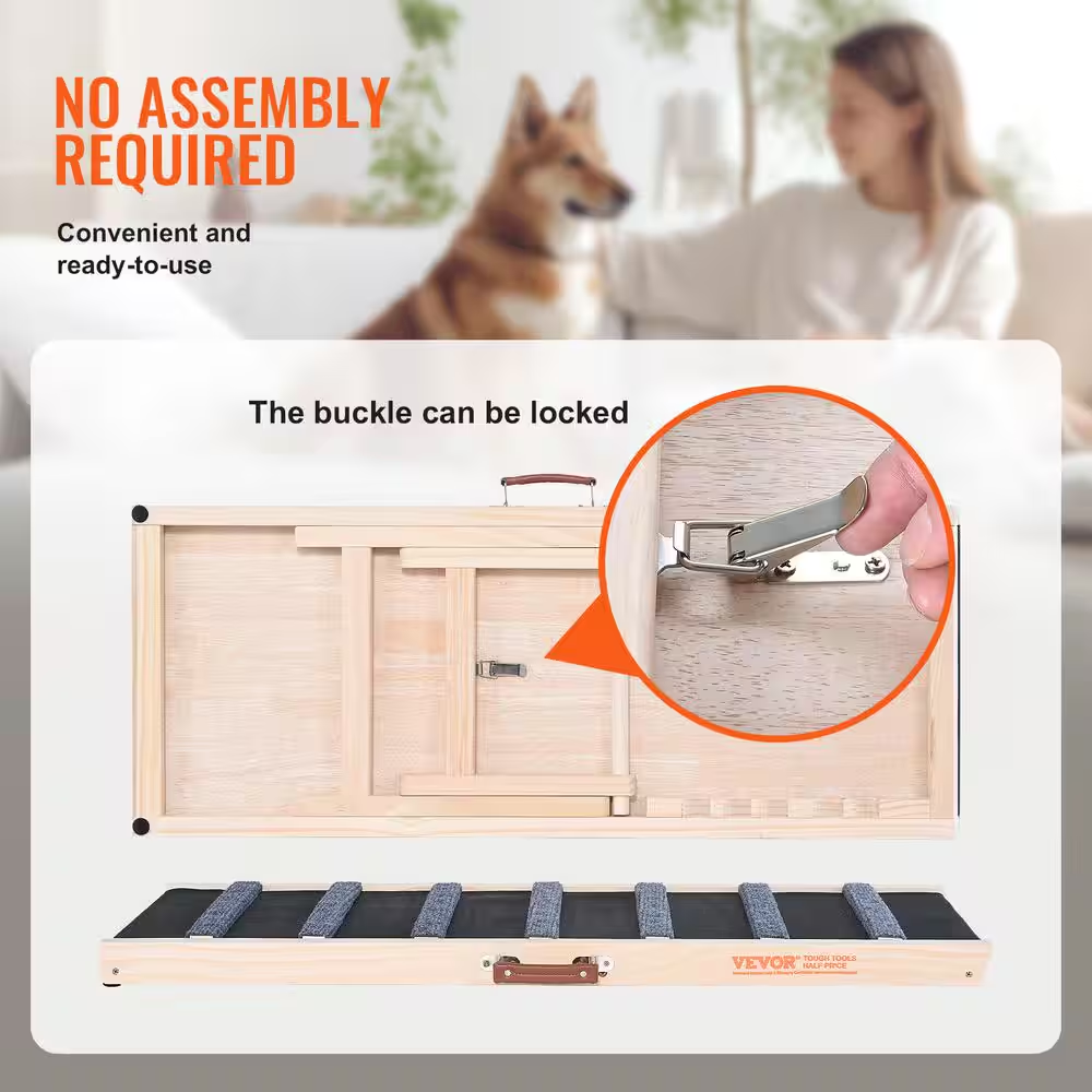 Folded ramp and locking buckle