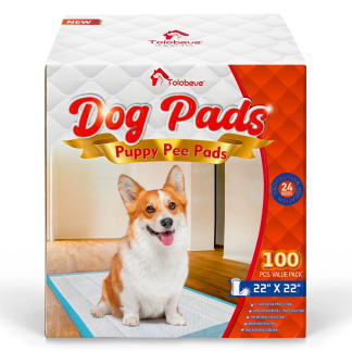 Puppy Training Pee Pads, Large, 22"x22", 100 Count