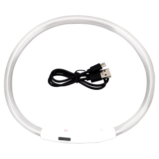USB rechargeable pet collar light with charging cable