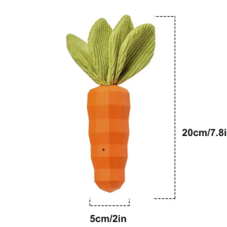 Natural Rubber Carrot Squeaky Dog Chew Toy