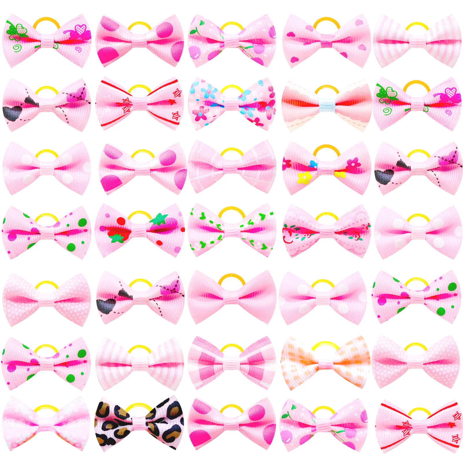Pale-pink bow assortment