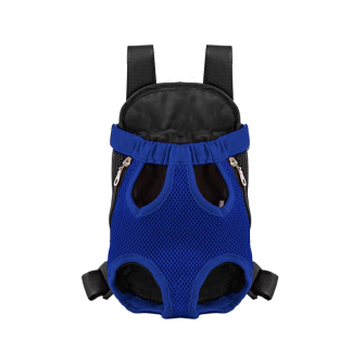 Blue mesh legs-out pet carrier