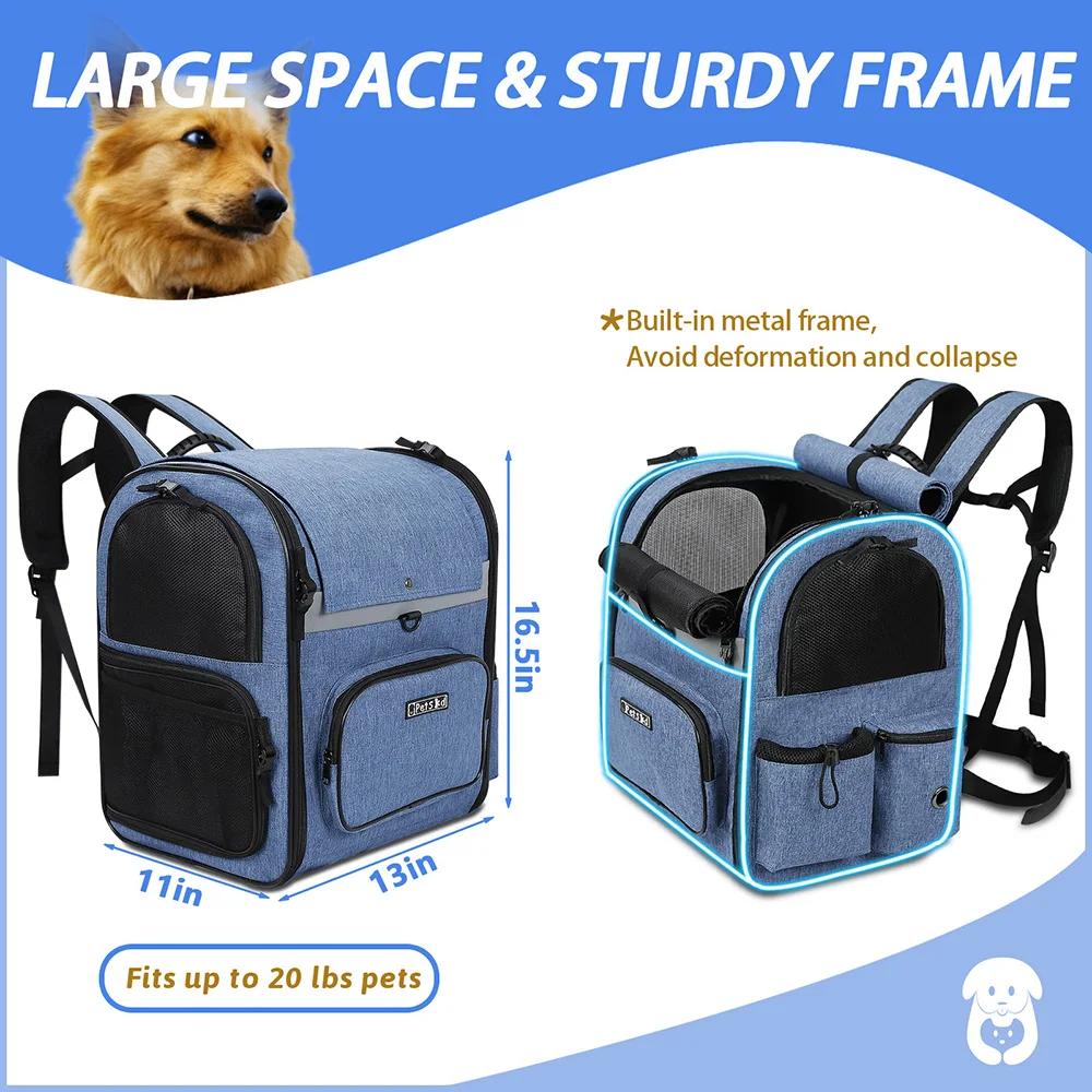 Foldable Dog Carrier Backpack for Pets up to 20 lb — product view 5