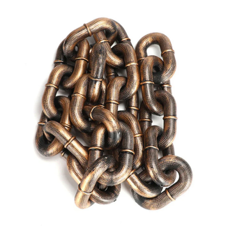 Bronze-finish oversized plastic chain