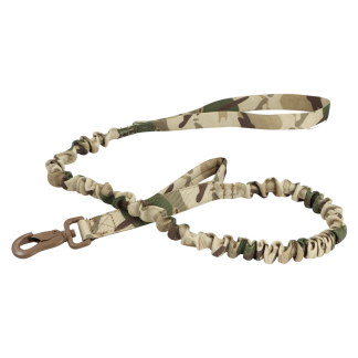 Camouflage bungee leash with two handles
