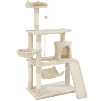 63.5" Multi-Level Cat Tree Condo, Beige