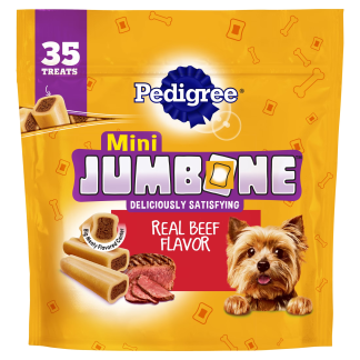 Mini Jumbone Beef Dog Treats, 35 Count