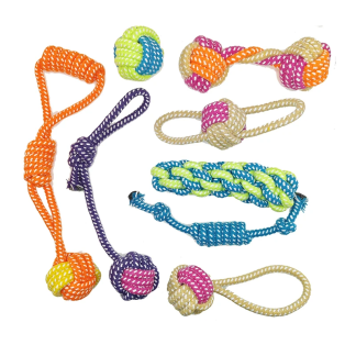 Selection of woven rope toy shapes