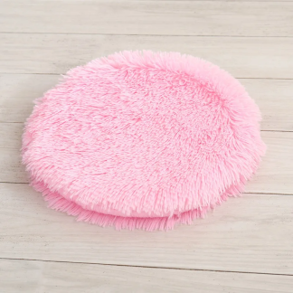 Round Plush Sleeping Mat for Cats and Small Dogs
