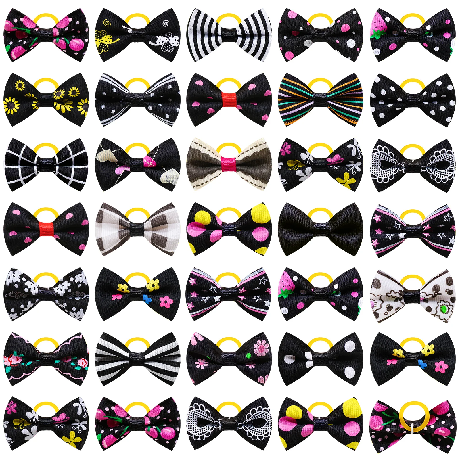 Black bow assortment