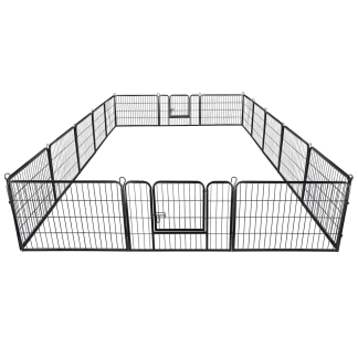 Foldable 16-Panel Pet Playpen Dog Exercise Kennel