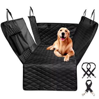 Black quilted rear-seat hammock and straps