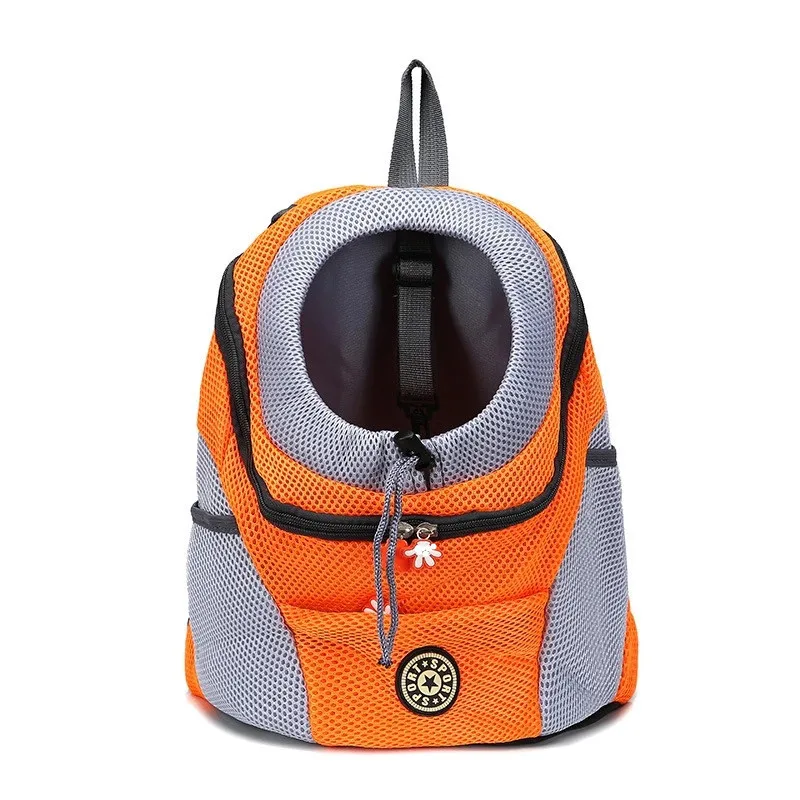 Orange pet carrier backpack
