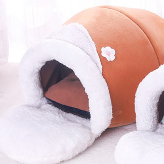 3-in-1 Cave Pet Bed for Cats & Dogs, Soft