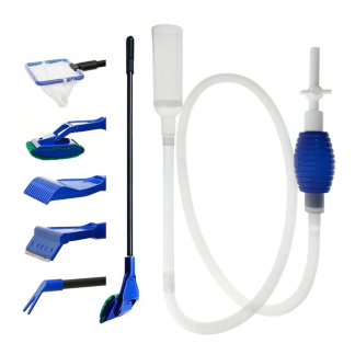 Aquarium Cleaning Kit with Gravel Siphon, 2-Piece