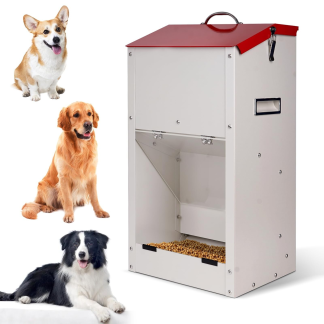 Large Automatic Dog Feeder with Handle, 25 lb
