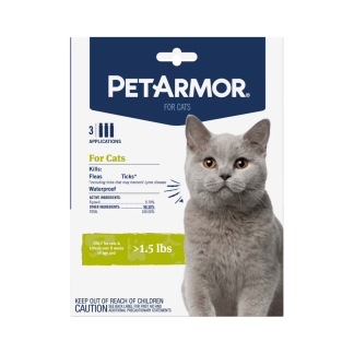 Flea & Tick Treatment for Cats over 1.5 lb, 3-Month