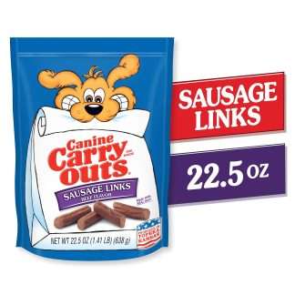 Beef Flavor Sausage Link Dog Treats, 22.5 oz