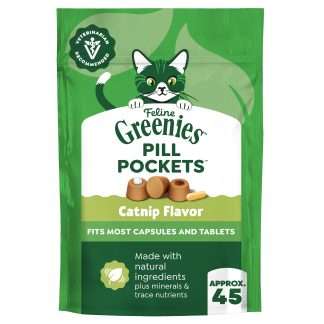 Feline Pill Pockets Cat Treats, Catnip, 1.6 oz (45 Ct)