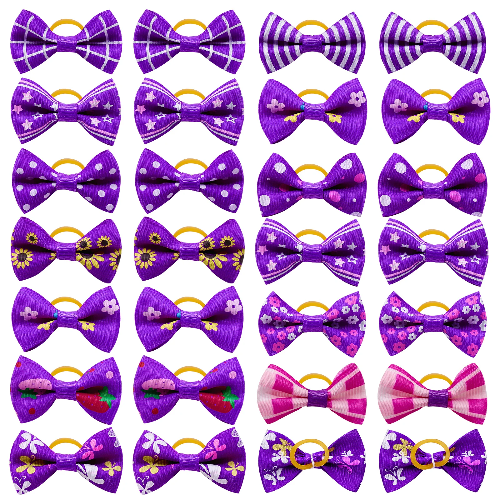 Purple bow assortment