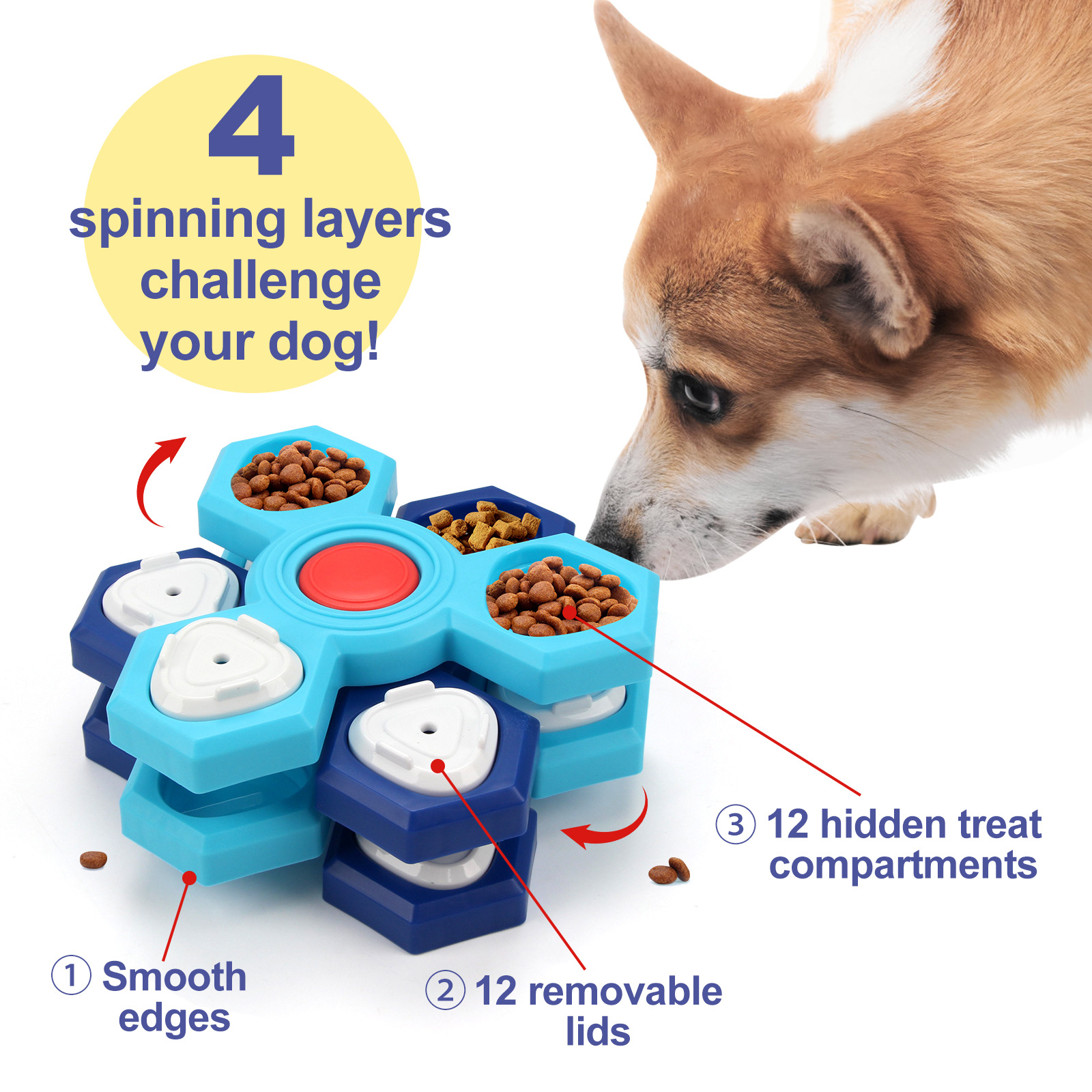 Rotating layers and removable compartment lids