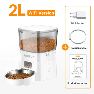 Automatic WiFi Cat Feeder, Dry Food Dispenser, 2 L