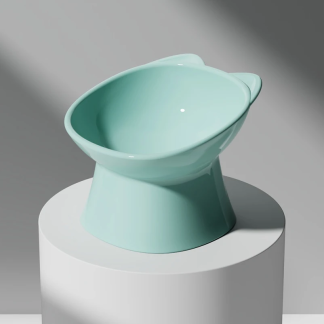 Anti-Tip Raised Double Cat Bowl, Nordic Style