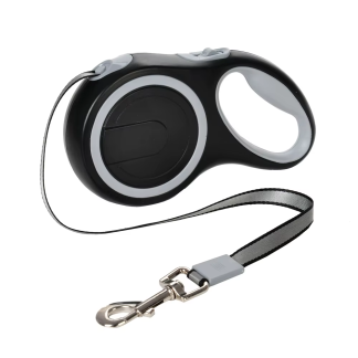 Grey retractable tape leash