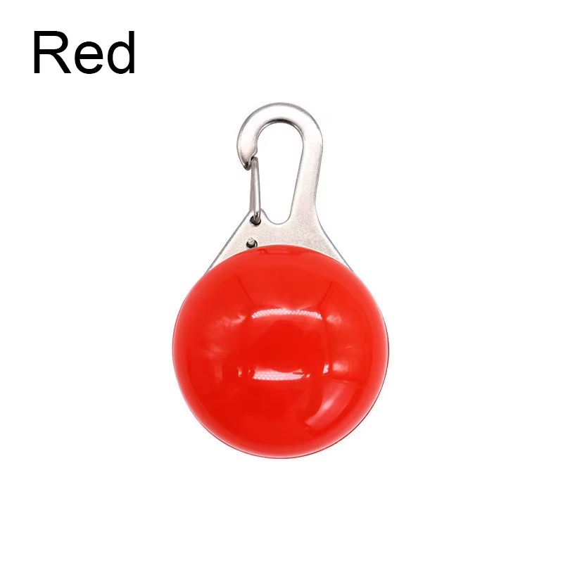 Red clip-on LED pet collar light