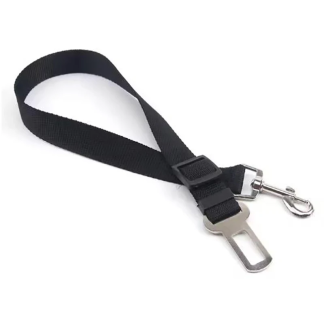 Black adjustable pet car tether