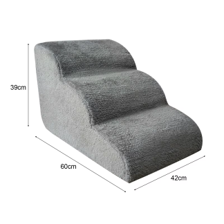 3-Tier Non-Slip Dog Stairs & Ramp