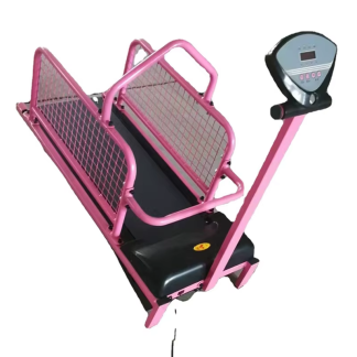 Pink YS-C100W treadmill with side rails and display