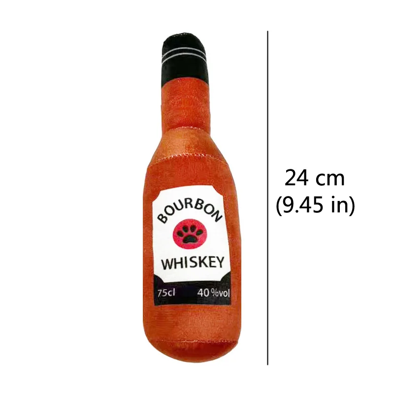Whisky-design plush bottle toy