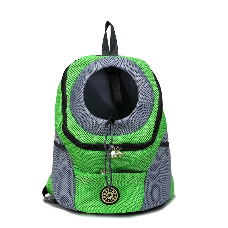Green pet carrier backpack