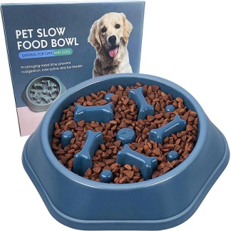 Anti-Gulping Slow Feeder Dog Bowls