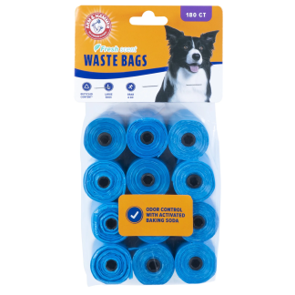Fresh Scent Dog Waste Bag Refills, Blue, 180 Count