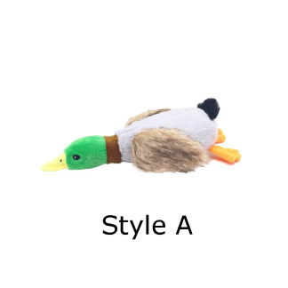 Plush mallard duck dog toy