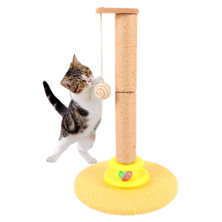 19.3" Sisal Cat Scratching Post with Dangling Ball