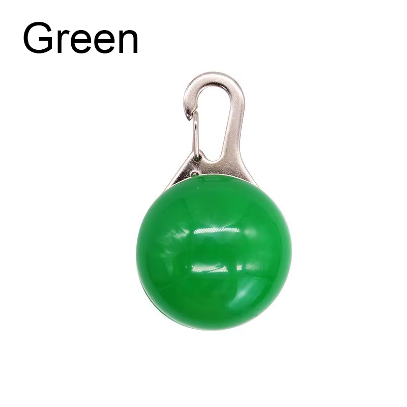 Green clip-on LED pet collar light