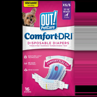 Disposable Dog Diapers, XS/S, 16 Count