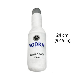 Beer Bottle Squeaky Plush Dog Toy