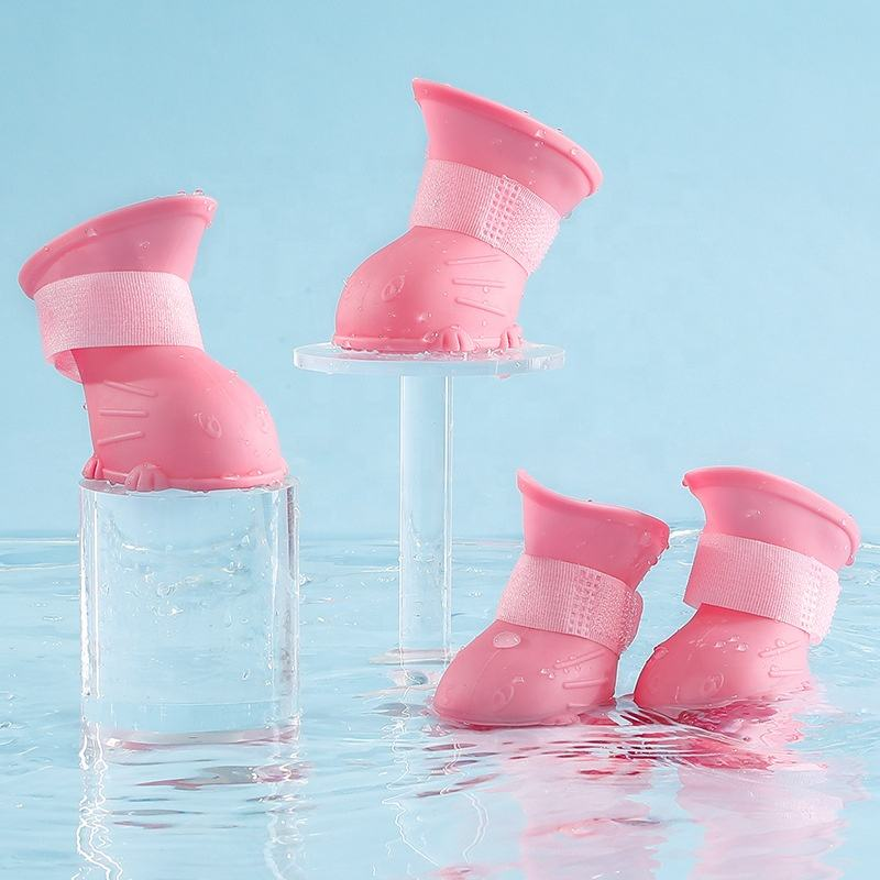 Pink dog boots