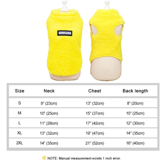 Coral Fleece Pet Vest